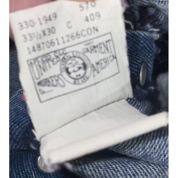 Vintage Lee Denim Overalls Jeans Women's Size 9/10 Med Pockets Blue Made In USA - Picture 7 of 10
